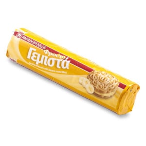 Papadopoulos Banana Cream Sandwich Biscuits 12/200 Gr