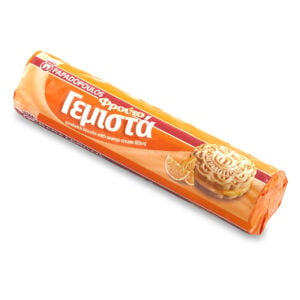 Papadopoulos Orange Cream Sandwich Biscuits 12/200 Gr